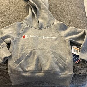 Champion Heather Gray Hoodie with Logo